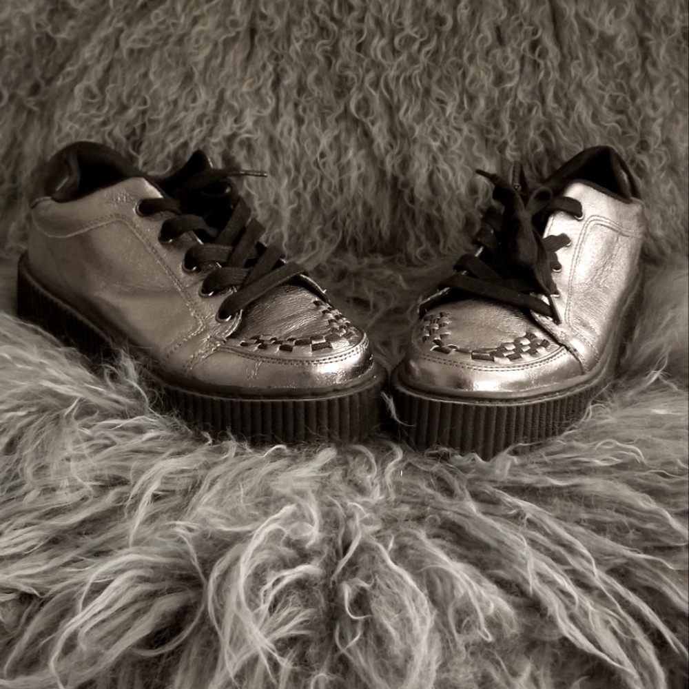 T.U.K. Graphite Metallic Mondo Creepers